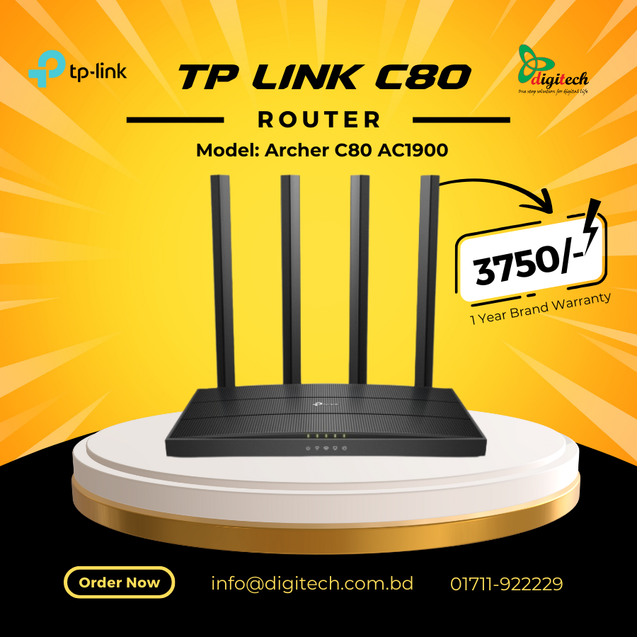 TP-Link Archer C80 AC1900 Dual-Band Gigabit Wi-Fi Router