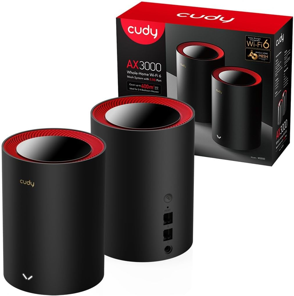 Cuby AX3000 2.5G Home Mesh Wi-Fi6 System(2 Pack)